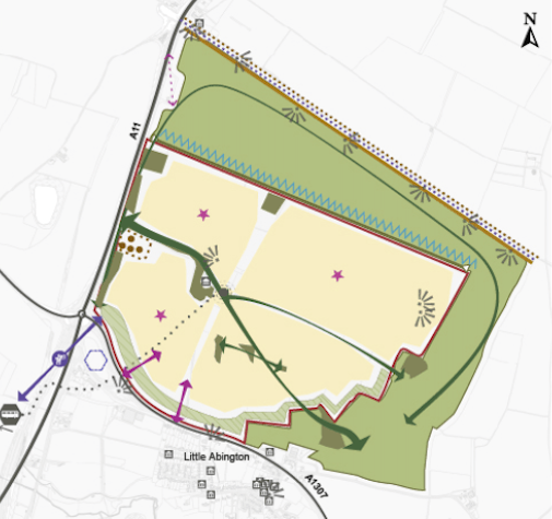 The Indicative Spatial Framework map for Grange Farm